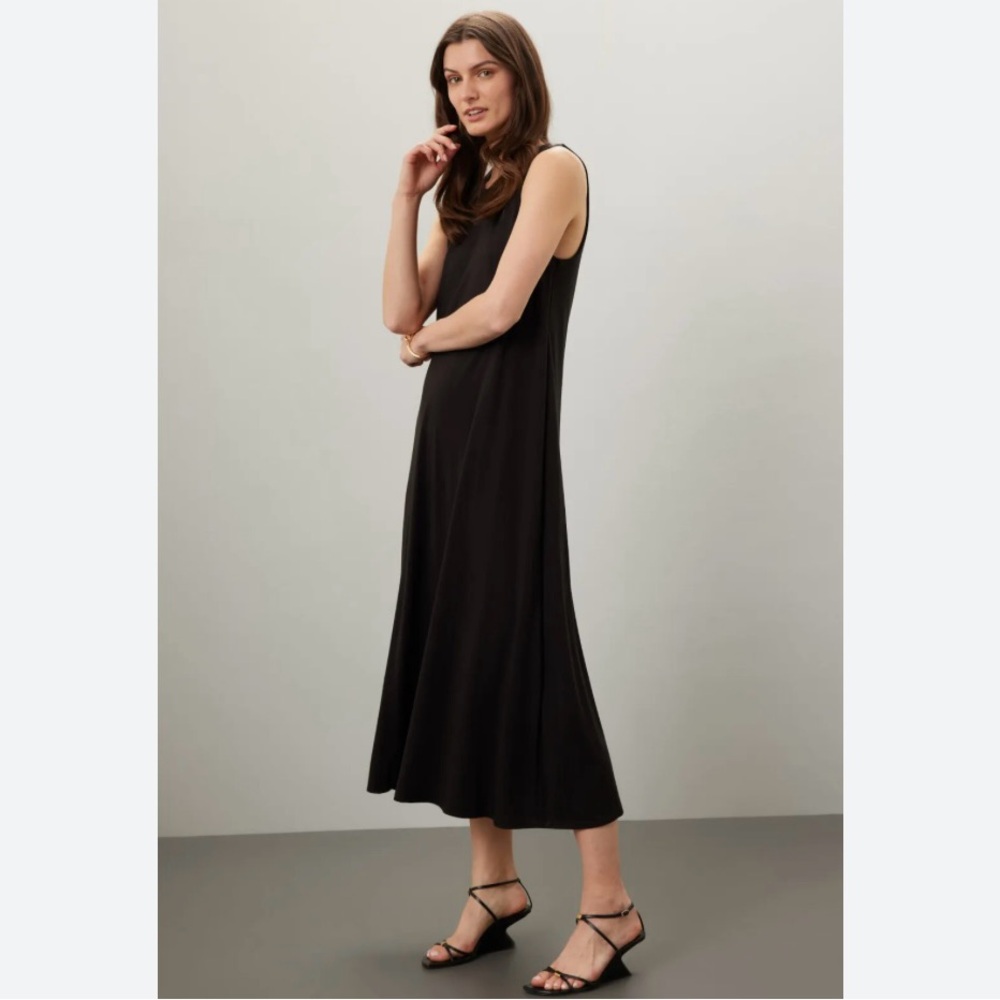 Hatch Black midi dress size 2